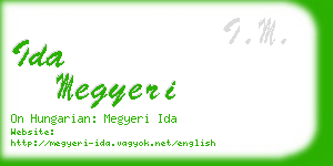ida megyeri business card